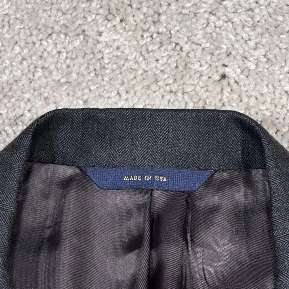 Brooks Brothers SAXON‎ 1818 Madison Men's Charcoal Wool Blazer Sport Coat 44L